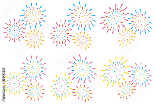 花火のイラストセット