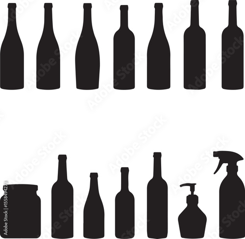 wine bottles vector 100% vector file 