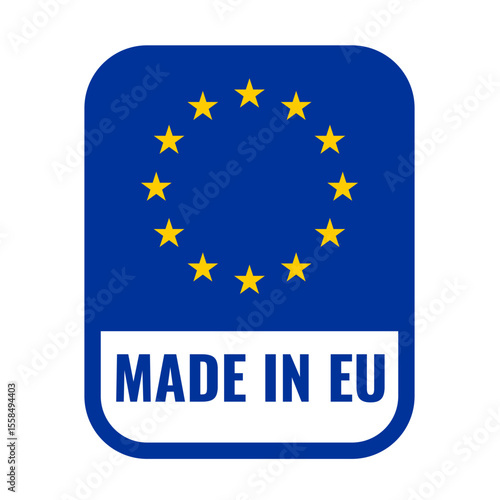 made in european union, eu, made in europe – label mark – vector illustration