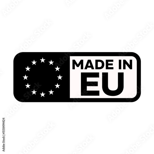 made in european union, eu, made in europe – label mark – vector illustration