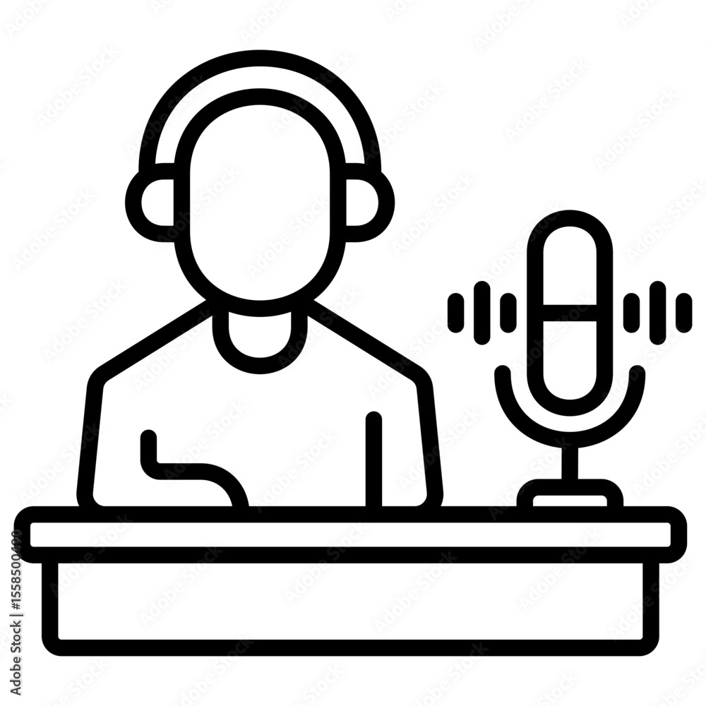 Naklejka premium Broadcaster Icon