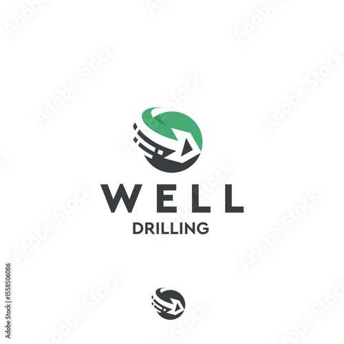 Well drilling oil company logo designs