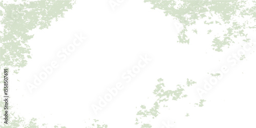 Grunge green floral frame with leaves and butterfly for spring nature design