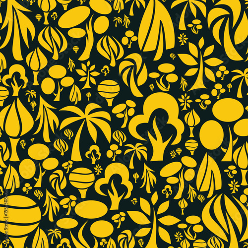 Trees luxury trendy applicable design magnificent abstract vector illustration artwork