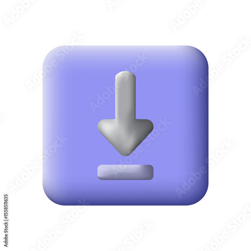 Download Arrow Icon with Blue Gradient and Blur Effect
