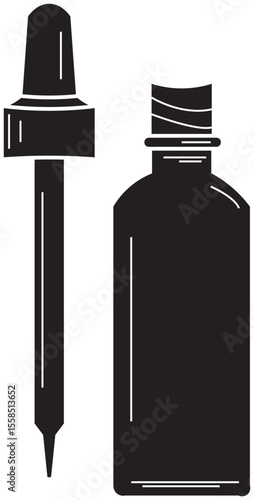 The Illustration of serum Bottle