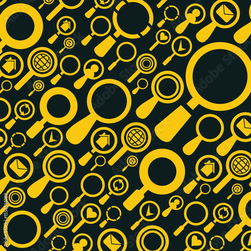 Magnifying glass luxury trendy applicable design ravishing abstract vector illustration artwork
