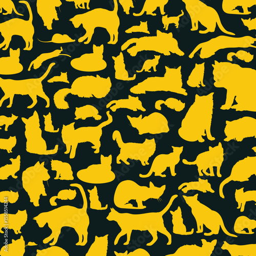 Cats luxury trendy applicable design ravishing abstract vector illustration artwork