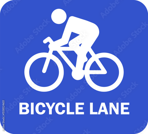 bicycle lane sign design for template.