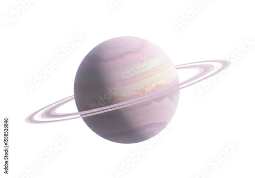 Fototapeta Naklejka Na Ścianę i Meble -  Isolated Saturn Planet Watercolor with Rings