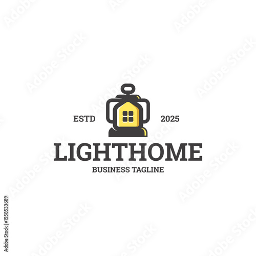 house lantern logo vector