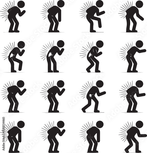 Body Ache Pain Backache Headache People Pictogram