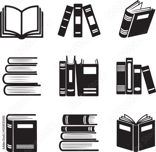 Book icons set.