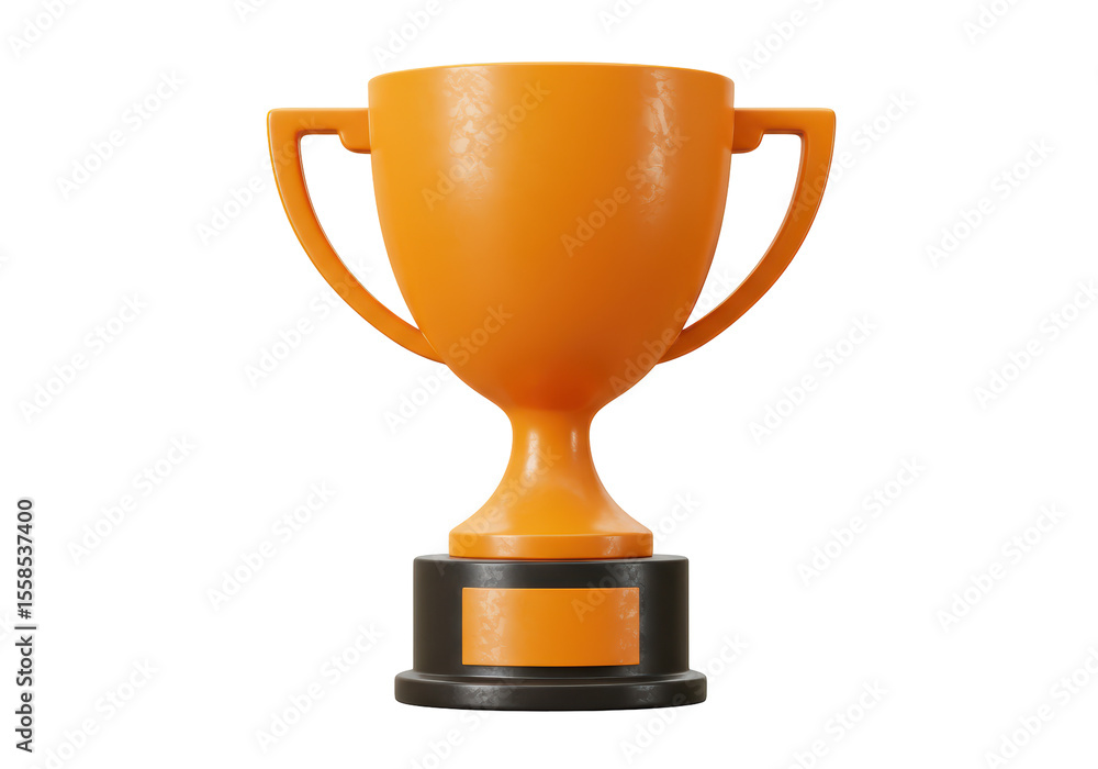 Isolated Gold Trophy Cup with Handles and Black Base for Achievement Isolated Gold Trophy Cup with Handles and Black Base for Achievement