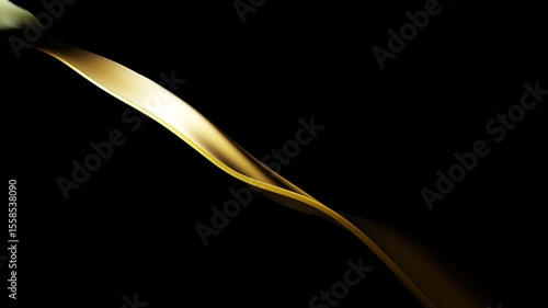 gold wave on transparent background