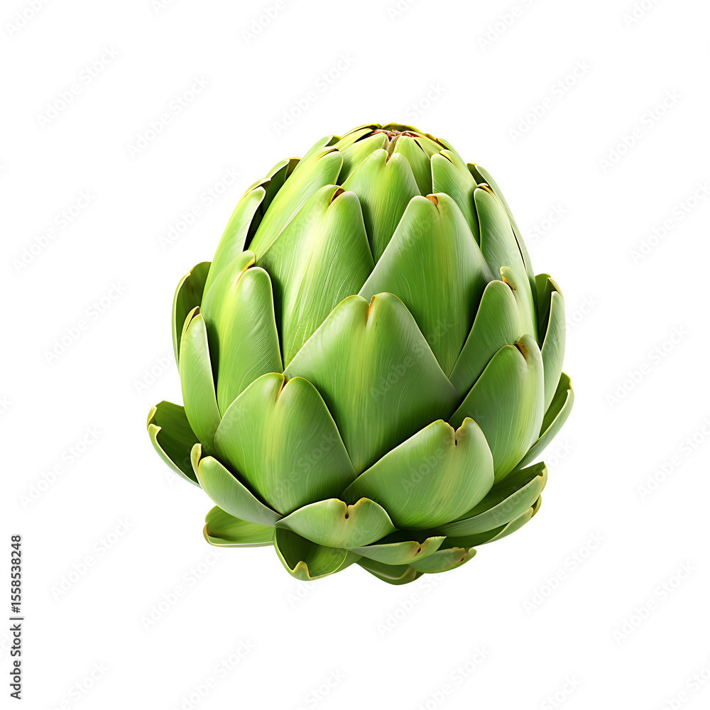 Obraz premium Fresh Artichoke isolated on a transparent background