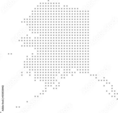 Wallpaper Mural Alaska, United States – square dot grid vector map (Web Mercator projection, PPT-compatible & fully editable) Torontodigital.ca