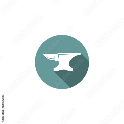 Anvil Icon Blacksmithing Symbol, Metalworking Tool, Forge Illustration
