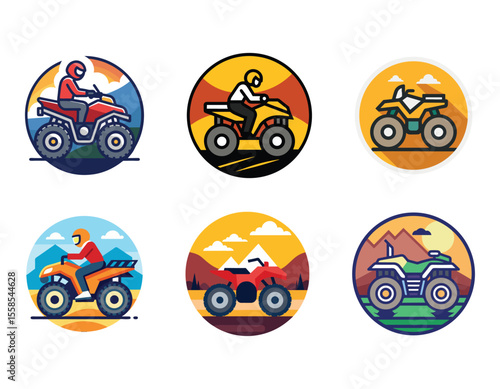quad bike icon silhouette vector illustration