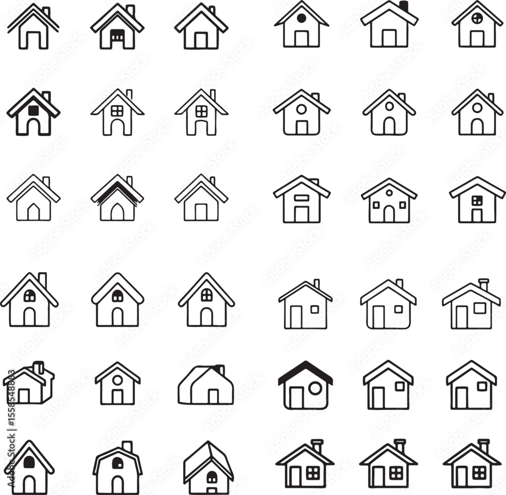 Fototapeta premium house icons set