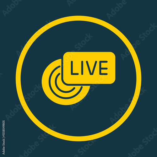 Live Broadcast trendy vector art design magnificent amazing design colorful useful illustration