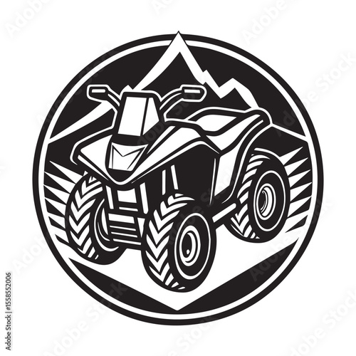 quad bike icon silhouette vector illustration

