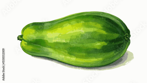 Seeds & Verdant Wash papaya green isolated watercolor vector illustration svg