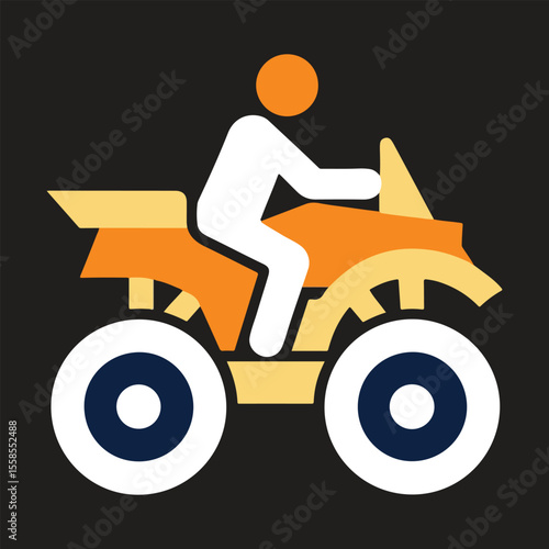 quad bike icon silhouette vector illustration
