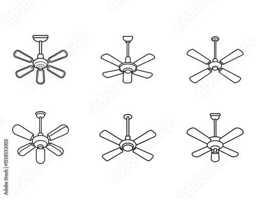ceiling fan icon silhouette vector illustration