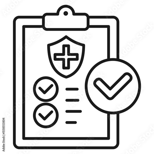 Safety Protocol Outline Icon Element For Design