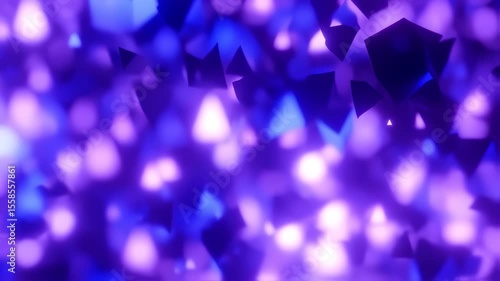 Glowing Geometric Shapes Shifting Seamlessly