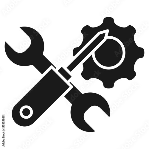 Equipment Setup Glyph Icon Element For Design