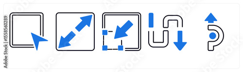 Free Download A set of 5 mix icons as arrow, map, navigation - GFXLoad