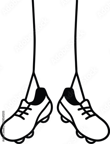 Soccer Cleats Athletic Footwear Design Illustration
