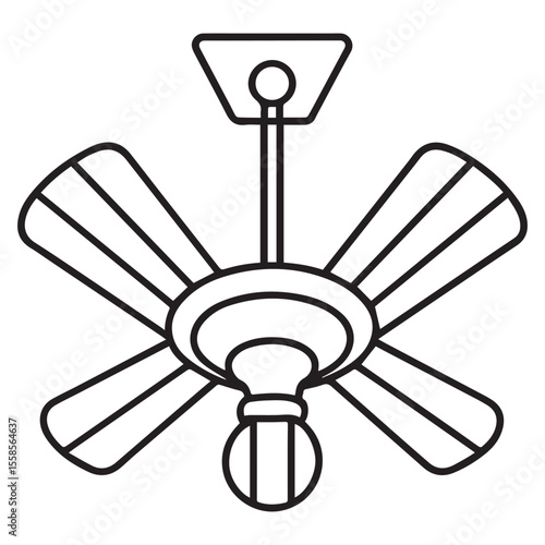ceiling fan icon silhouette vector illustration
