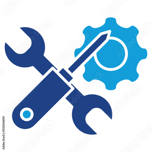 Equipment Setup Dual Tone Icon Element For Design
