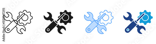 Equipment Setup Icon Set Multiple Style Collection