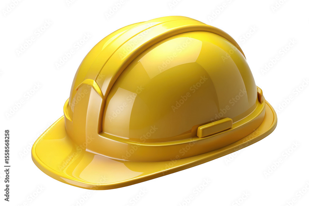 Fototapeta premium 3d rendered yellow hard hat isolated on transparent background