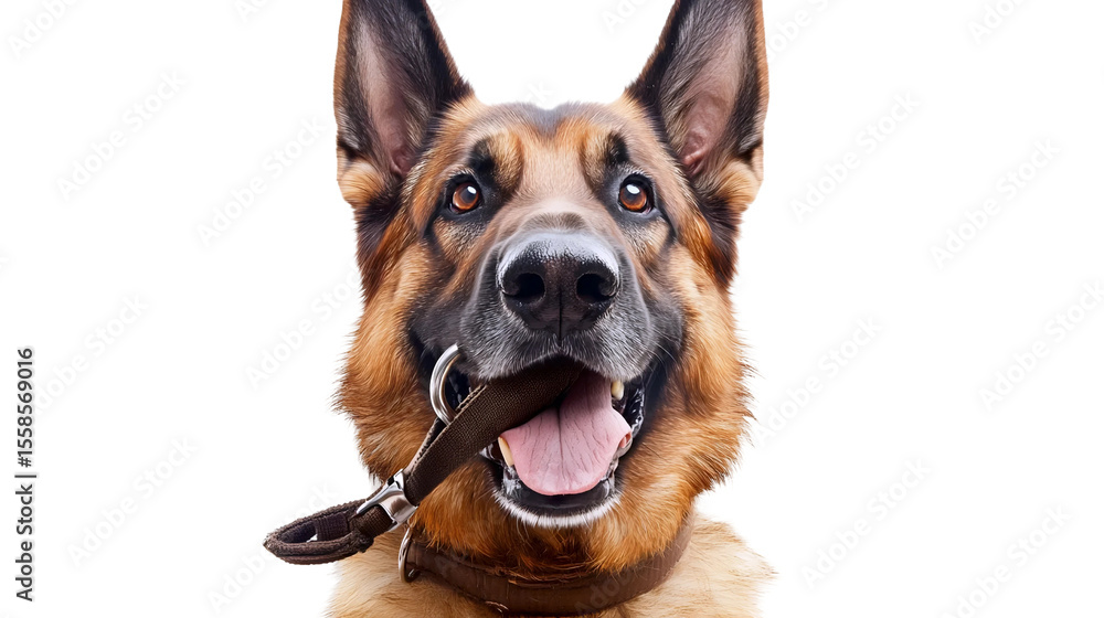 Obraz premium Loyal Dog with Leash