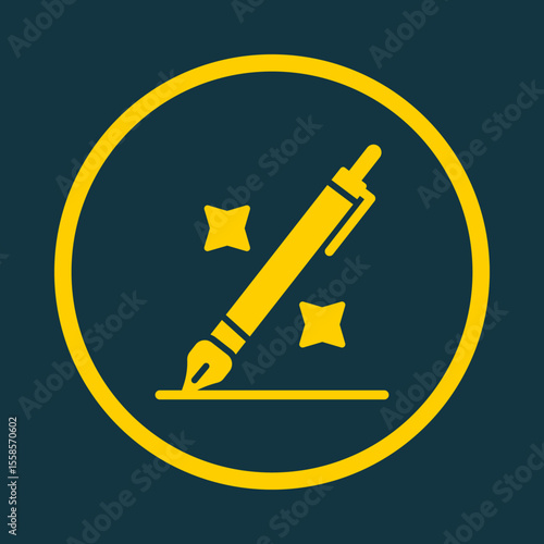 Pen trendy vector art design fascinating amazing design colorful useful illustration