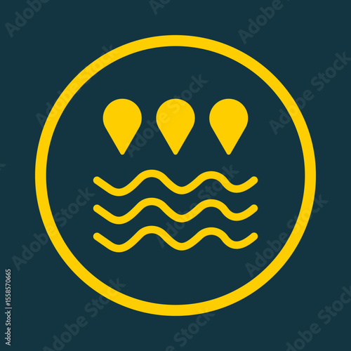 Water trendy vector art design fascinating amazing design colorful useful illustration