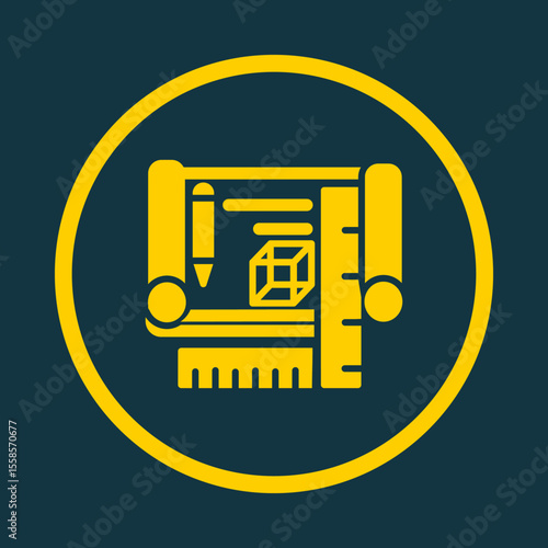 Blueprints trendy vector art design fascinating amazing design colorful useful illustration