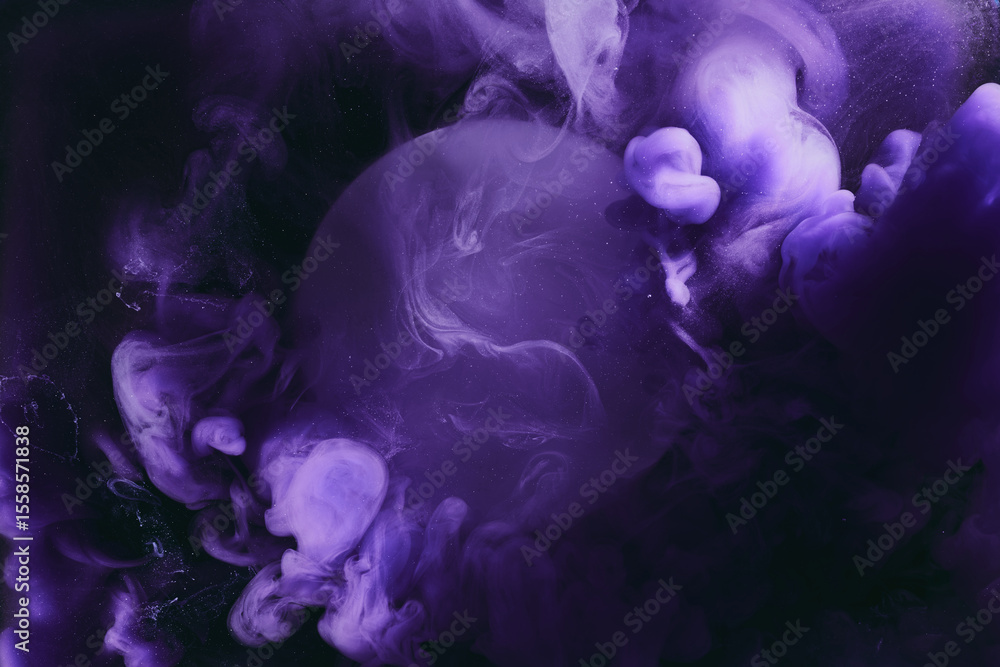 Obraz premium Abstract colorful background. Moving flow of purple paints, fluid liquid art, space sky