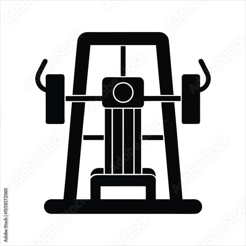 Fitness Pec Deck Silhouette Vector Design
