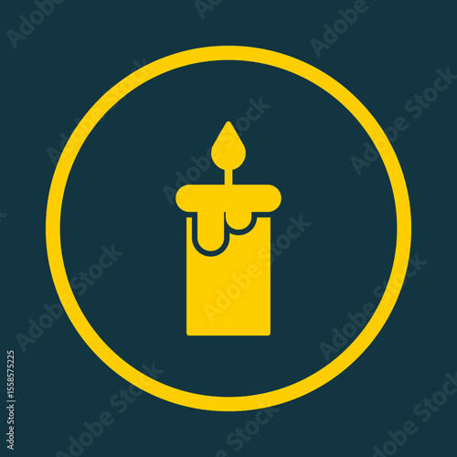 Candle trendy vector art design magnificent amazing design colorful useful illustration