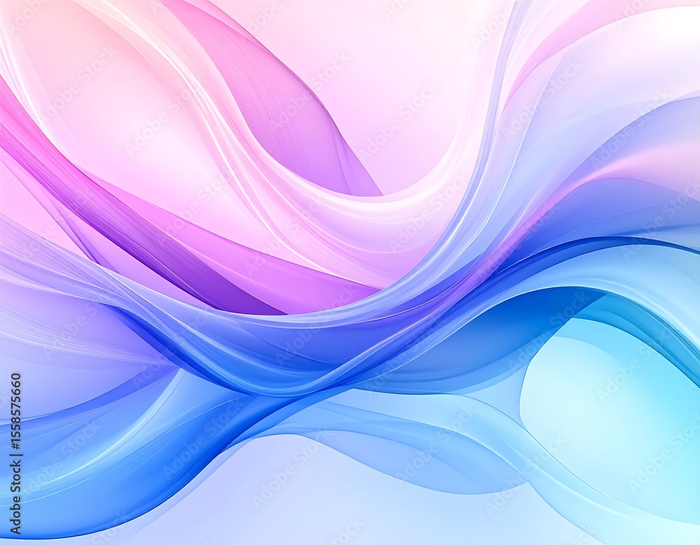 Fototapeta premium Abstract flowing pastel waves (1)