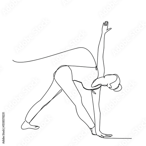1141.epsContinuous one line drawing of yoga. 