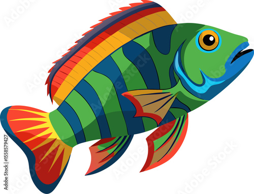 illustration of fish Ballan Wrasse