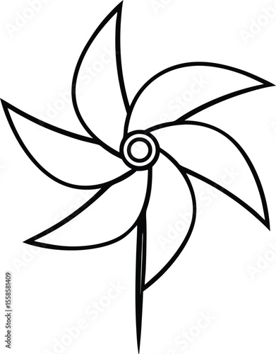 Simple Pinwheel Toy for Outdoor Play and Decoration