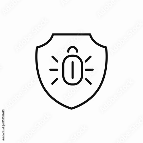antivirus shield bug icon sign vector